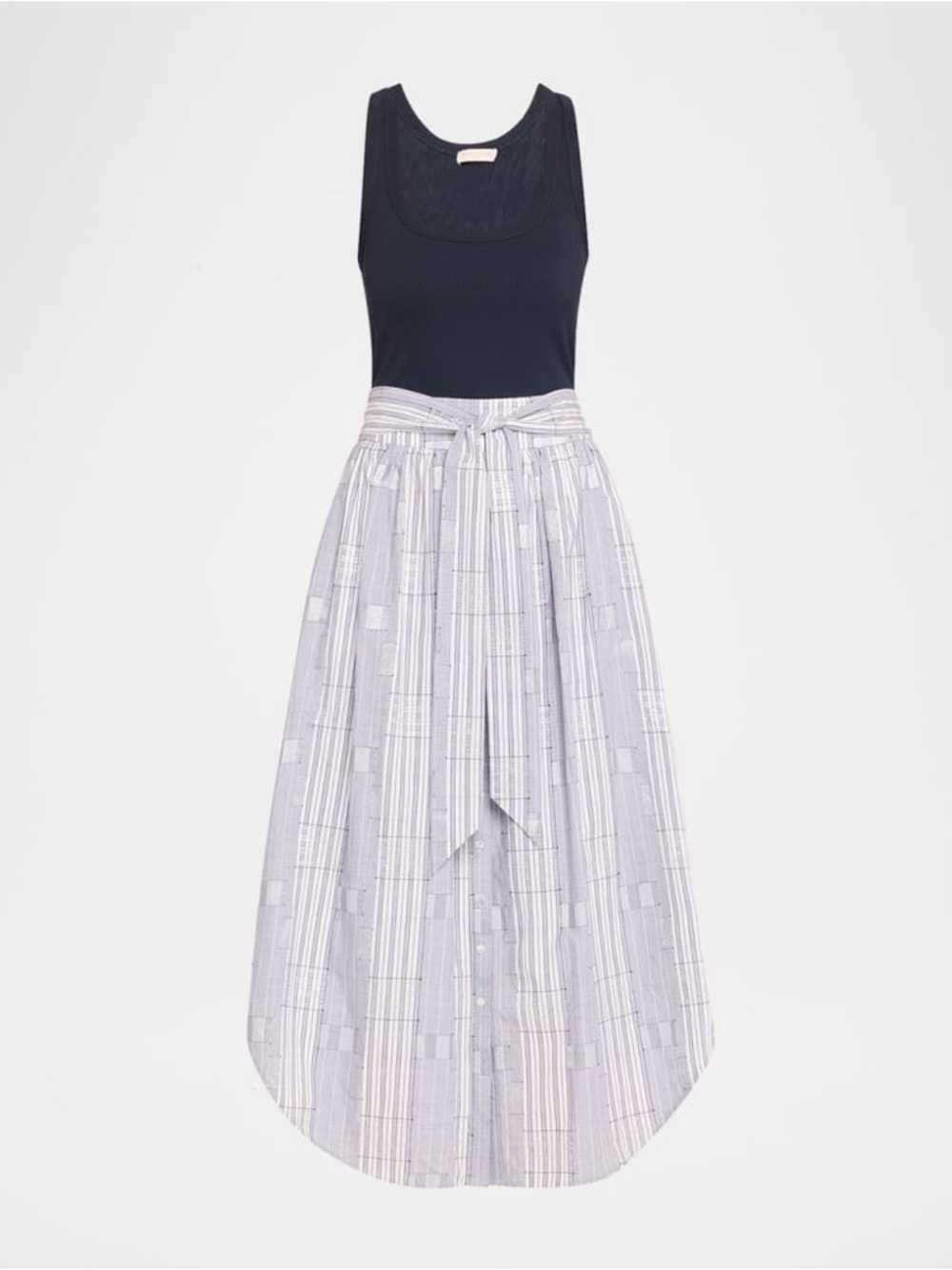 Ramy Brook Lavender Striped Maxi Skirt with Tie Waist - Picture 6 of 6